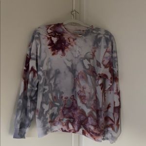 Tie dye crew neck sweatshirt